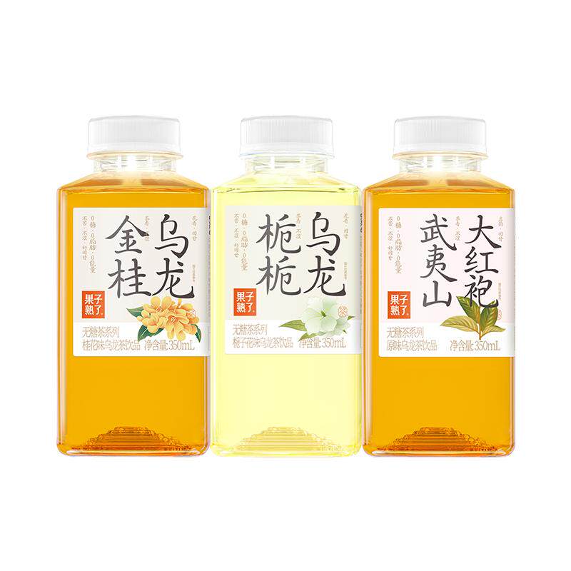 【直播专属】果子熟了无糖茶金桂乌龙0糖0卡0脂乌龙350ml饮料