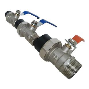 PE双活接球阀4分20全铜阀门6分25家用1寸32热熔黑色自来水管开关