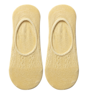夏季薄款隐形船袜女纯棉不掉跟袜子网眼浅口低帮短袜硅胶防滑夏天