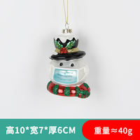 Christmas decorative items, glass painted masks, Santa Claus, snowman ornaments, Christmas tree hangers, scene arrangements thumbnail 4