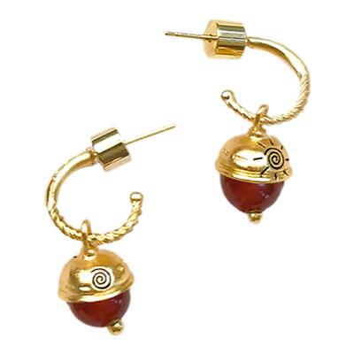 SWAHILL斯瓦山丘 榛果耳钉 原创设计师个性小众复古吊坠耳环 默叙