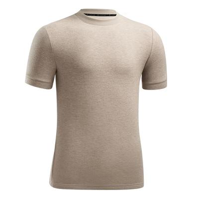 简云羊毛蚕丝发热德绒圆领短袖