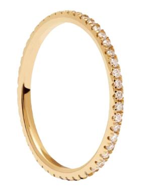 女纯银锆石时尚西班牙戒指排钻