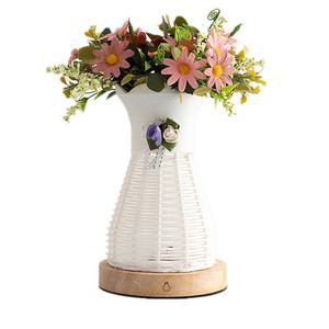 LED充电触摸花瓶台灯卧室床头灯简约创意调光护眼喂奶装饰小夜灯