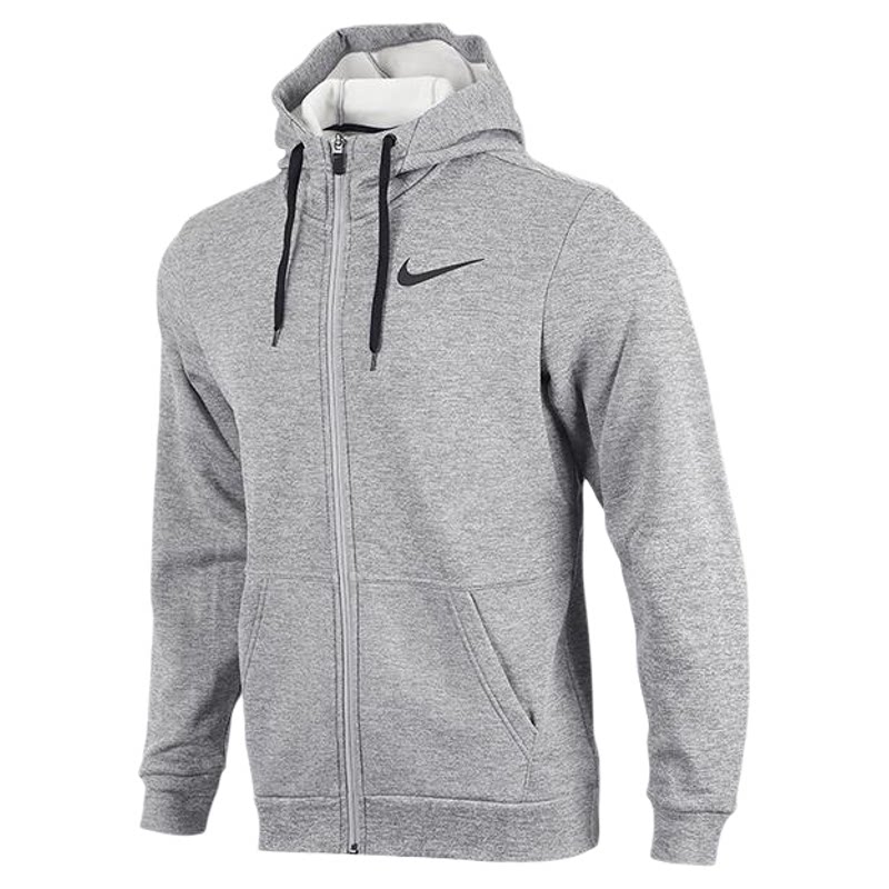 耐克拉链外套灰色 Nike连帽卫衣春秋防风加绒保暖舒适 CU6232-063