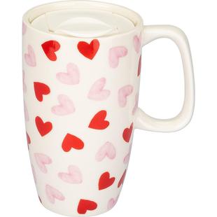 摩登主妇马克杯带盖喝水杯子大容量情侣陶瓷杯生日礼物家用咖啡杯