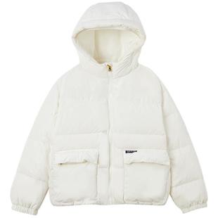 【90%羽绒】eland kids衣恋童装女童羽绒服冬季轻薄连帽保暖上衣