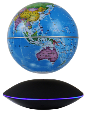 磁悬浮飞碟发光地球仪旋转桌面创意科技轻奢摆件小初高大学生礼品