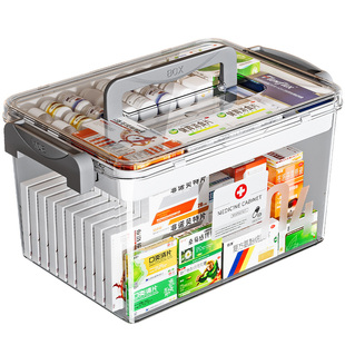 日本医药箱家庭装药物收纳盒儿童小药盒多层大容量家用药品收纳箱