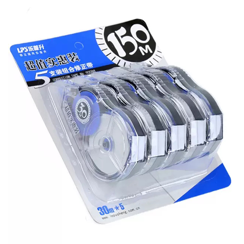 乐普升90088超大容量修正带透明膜带150M 学生用创意改正带涂改带