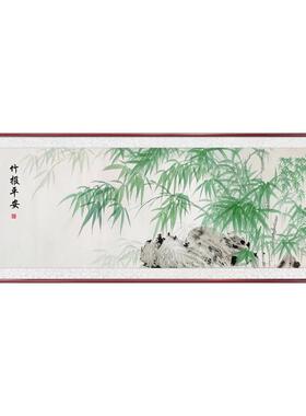 【纯手绘挂画】【竹报平安】