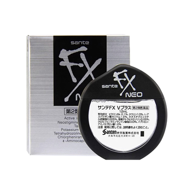 日本银参天FX NEO眼药水12ml滴眼液缓解眼疲劳 改善眼充血红血丝
