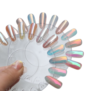 BOLE搏乐月光粉美甲极光魔镜粉珍珠白镜面超闪细腻指甲油胶装饰品