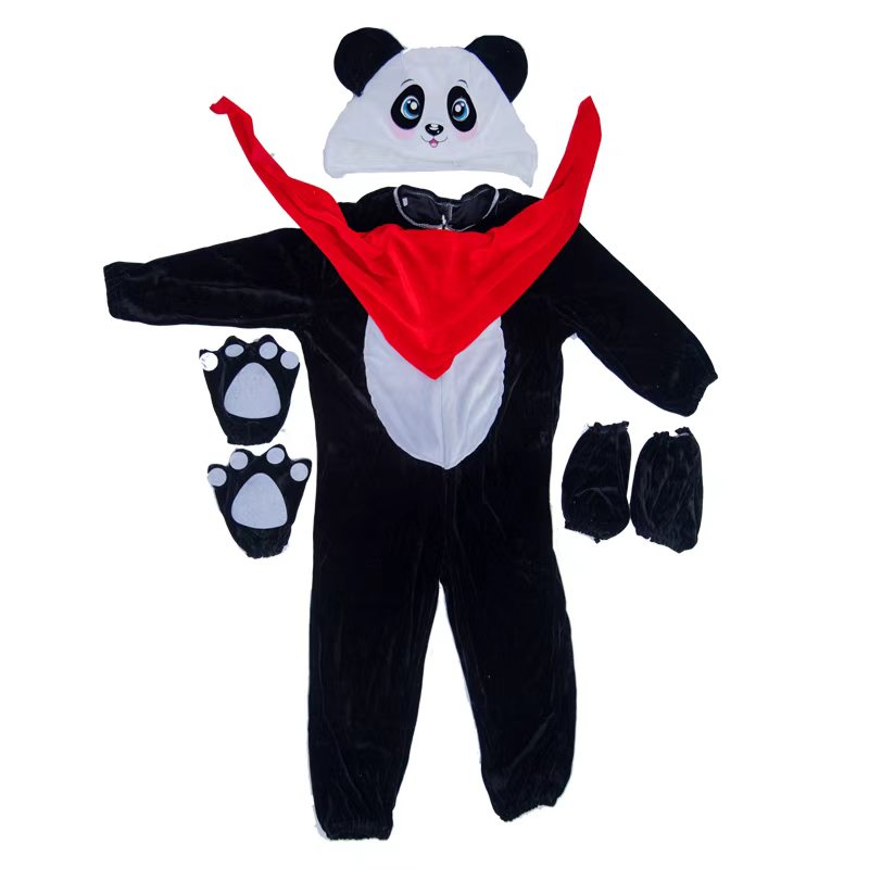 六一儿童演出服大熊猫动物服装卡通成人幼儿表演短款大熊猫表演服
