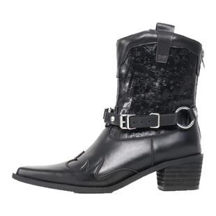 asthershop原创设计西部靴百搭显瘦粗跟靴子