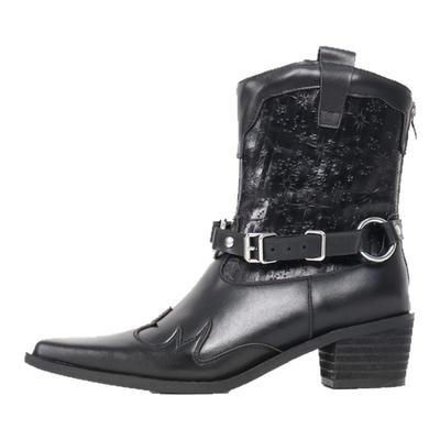 原创设计百搭显瘦西部靴