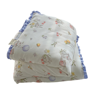 婴儿a类竹棉纤维双层纱被子儿童可水洗1.5米春秋被加厚柔软冬被芯