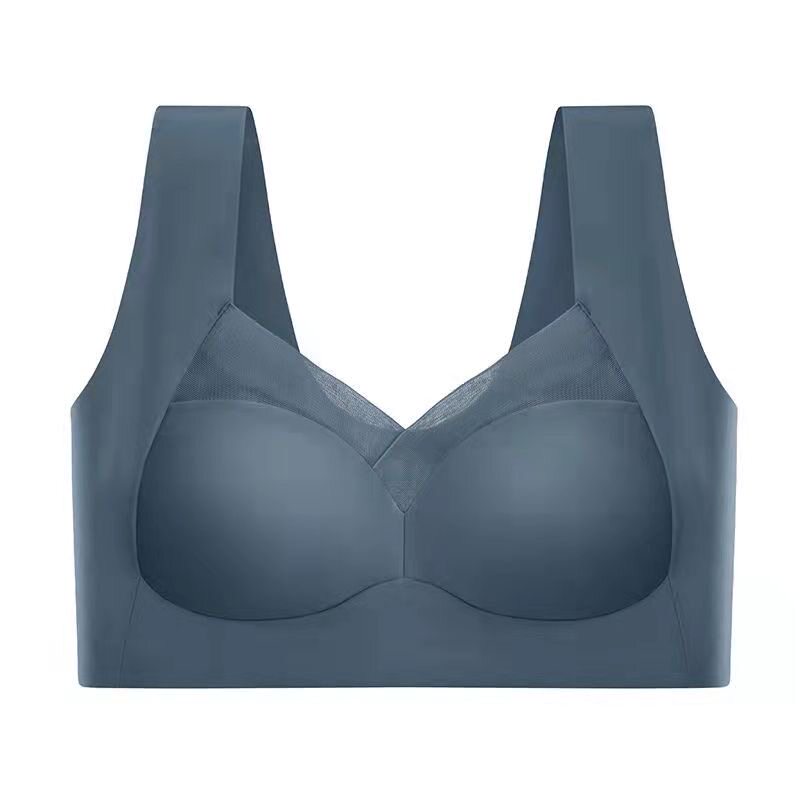 无痕内衣女聚拢薄款大胸显小胸收副乳防下垂无钢圈文胸罩运动背心