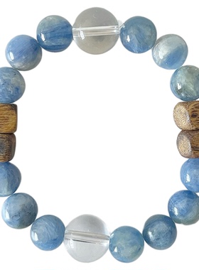 鹿与花园新中式蓝晶石手串手链女