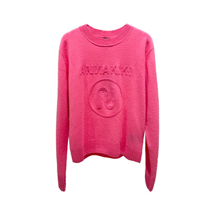 ANNAKIKI毛衫 冬款设计师款女装小众山羊绒编织立体logo套头毛衫
