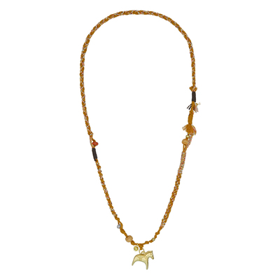 LAZYCIRCLES幸运小马编绳长项链