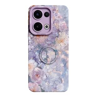 油画花丛适用opporeno13手机壳reno13pro保护套12新款12pro指环11支架pro硅胶10全包9防摔8曲屏7的6端+系列5