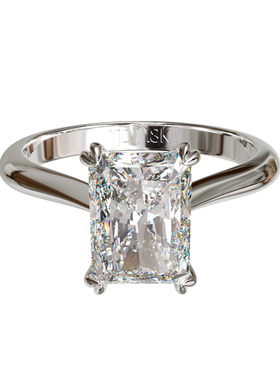 18K金祖母绿扭臂定制婚戒