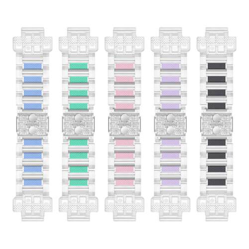 适用小天才手表Z11/Z10/Z9表带透明Z8A/Z8/Z8少年版儿童手表带磁扣Z6Pro/Z6S/Z6A磁吸闪扣腕带Z7手表配件炫彩