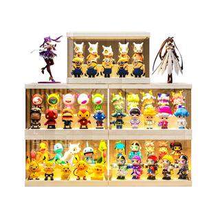 盲盒展示架手办模型透明乐高适用摆件多层桌面玩具泡泡玛特置物柜