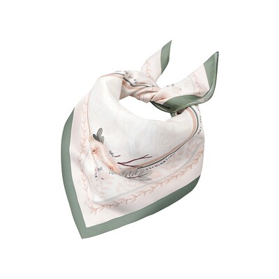 设计师原创花园伯爵兔方巾