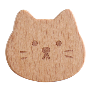 星翡实木儿童房衣柜卡通拉手可爱柜门抽屉创意动物柜子小把手原木