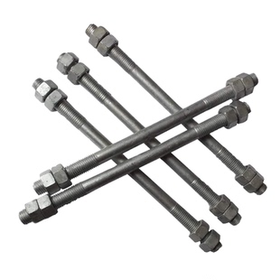 4.8级热镀锌双头螺栓电力户外专用双头丝热浸锌防锈Q235M16-M18