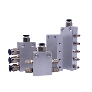 多气管分流板1进4出订做气动汇流微型吸盘M5螺纹快拧6路8路真空排