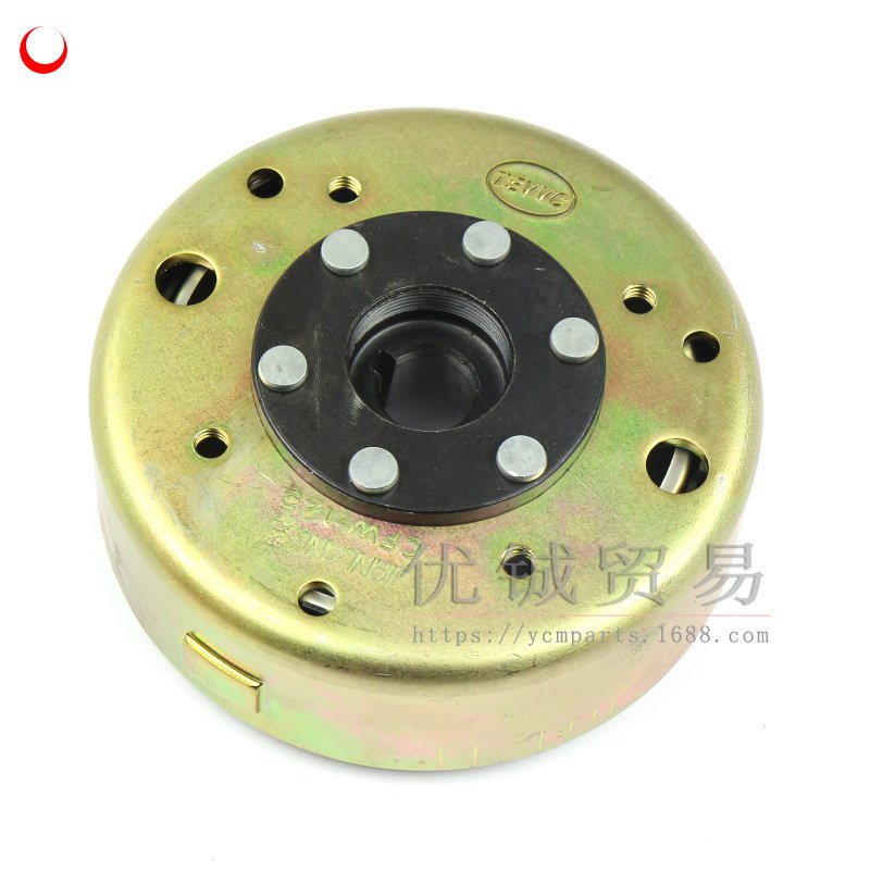 新款直销GY6 125/150线圈 磁钢8极 踏板车发动机GY6150飞轮 磁电