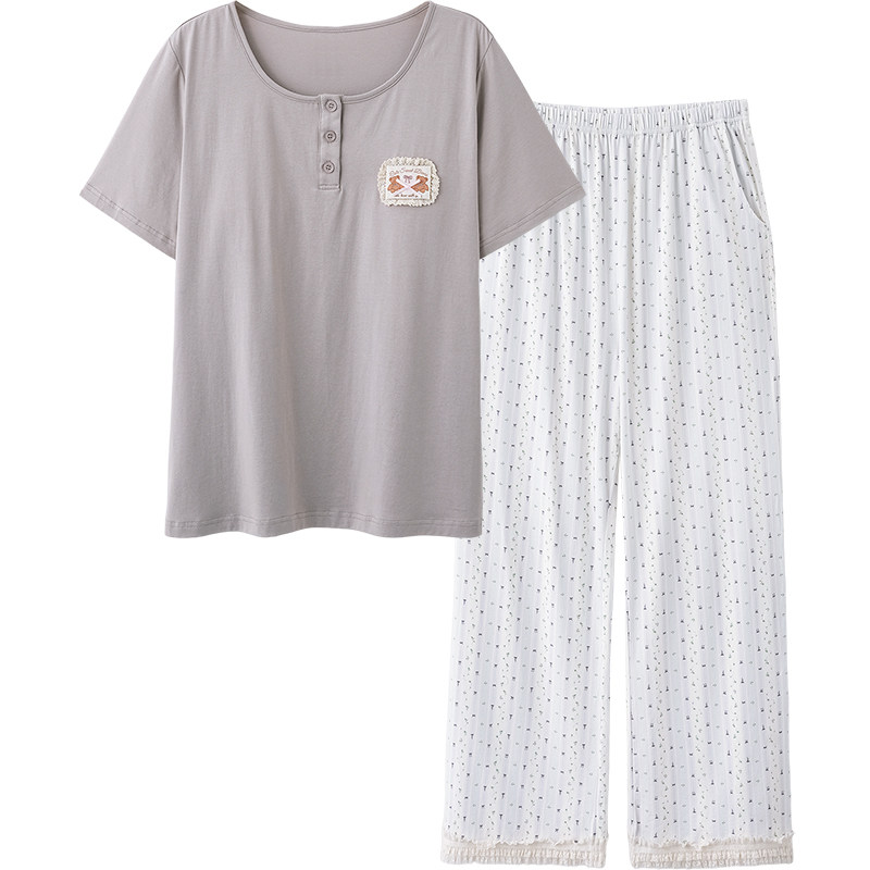 思莉太太莫代尔棉夏季女睡衣套装