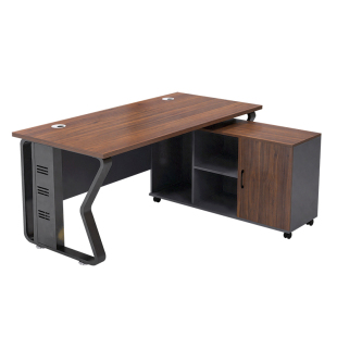 老板办公桌简约现代主管桌经理桌办公室桌子钢架办公桌电脑椅组合