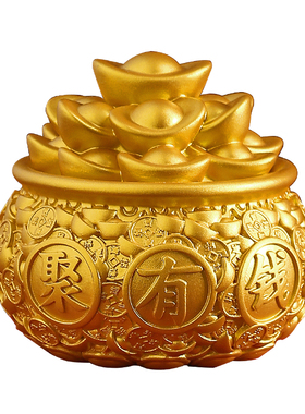 聚宝盆元宝招财摆件新年礼盒