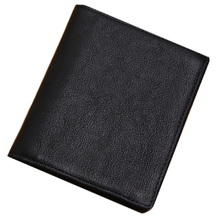 蓝皮具男士头层牛皮短款小钱包真皮大容量时尚潮流商休闲务零钱包