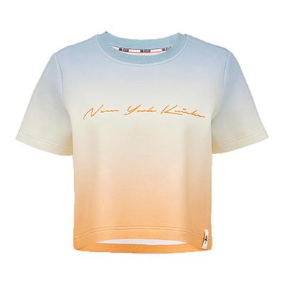 女士时尚渐变色空气层短袖T恤