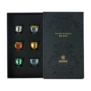 格丽思GREENIS纯钛茶具套装煮泡茶专用小茶杯套装6只茶盏礼盒送礼