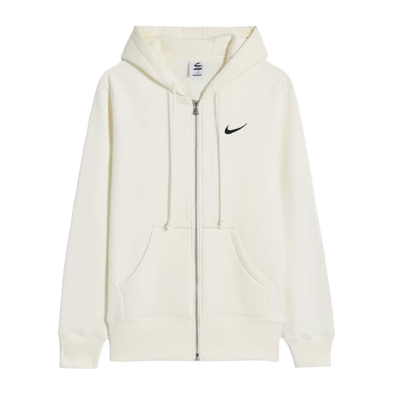 NIKE耐克女子针织夹克外套春季新款加绒连帽衫运动卫衣HJ0996-133