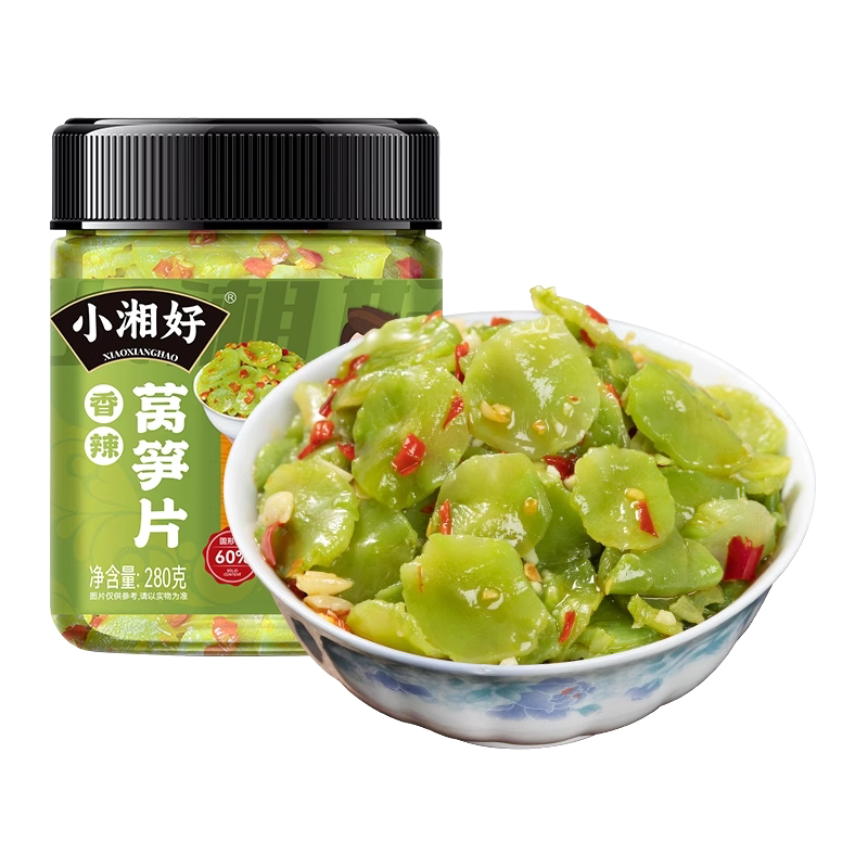 小湘好香辣莴笋片即食开味下饭菜剁椒莴笋湖南正宗开胃泡菜瓶装