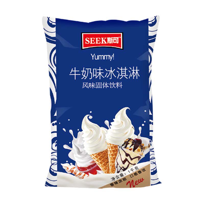 斯可冰淇淋粉1kg牛奶草莓抹茶巧克力软冰激凌奶茶摆摊商用专用料
