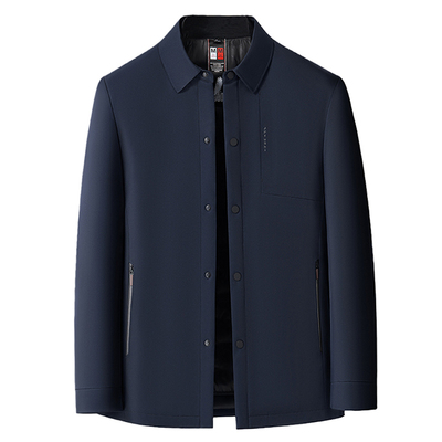 撤柜冬季羽绒服男翻领可脱卸内胆