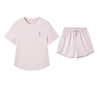 【张凌赫同款】全棉时代睡衣凉感家居服套装丝光棉短袖短裤夏季女