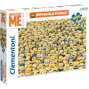 现货Clementoni小黄人拼图1000片意大利进口益智玩具卡通高难度