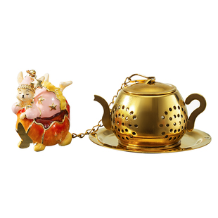 布兰兔茶漏茶滤甜点造型不锈钢茶叶过滤器高颜值可爱摆件泡茶神器