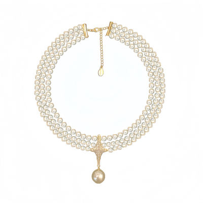 霍格沃兹vintage北极星珍珠项链