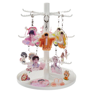 钥匙扣收纳架周边挂件陈列展示架桌面奖牌饰品架放耳环的首饰架子