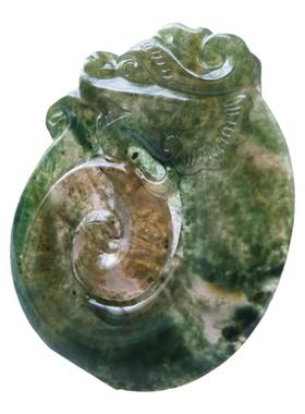 天然水草玛瑙吊坠沛孚情侣款项链